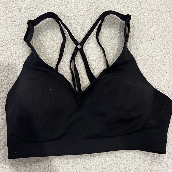 Calia black sports bra, size SM, back closure and adjustable straps. - Picture 1 of 2